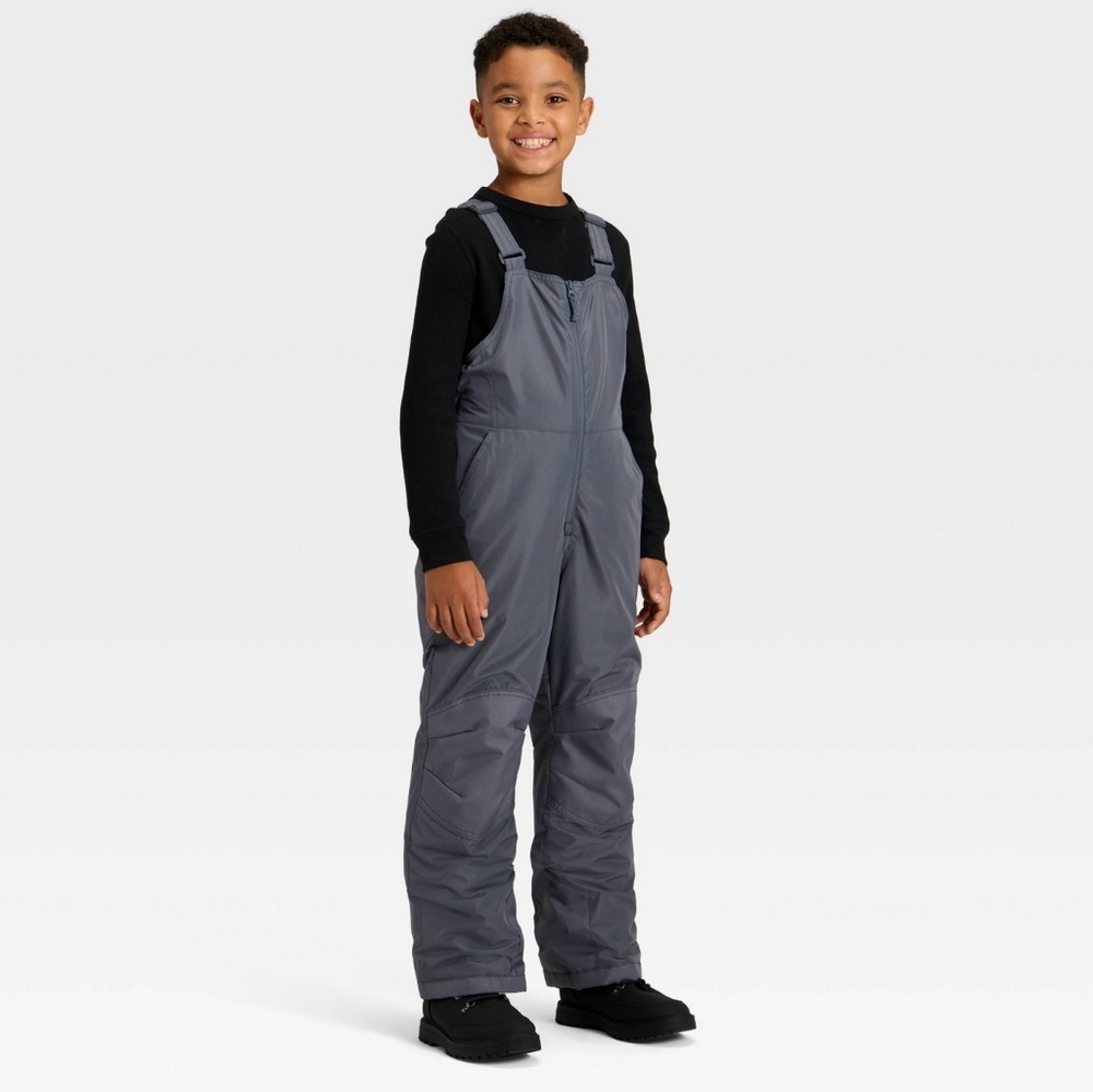 NWT Kids Snow Bib - Cat & Jack Size M Grey - Picture 2 of 11